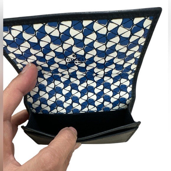 Gucci Navy Blue Card Case with Box - Picture 7 of 10